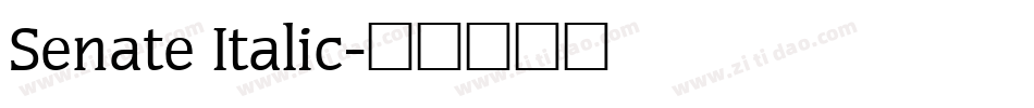 Senate Italic字体转换